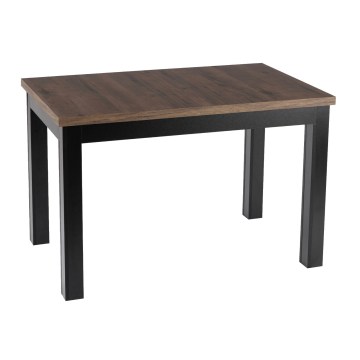 Mesa de jantar extensível DOO 120/160x75 cm macadâmia/preta