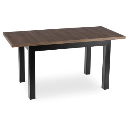 Mesa de jantar extensível DOO 120/160x75 cm macadâmia/preta
