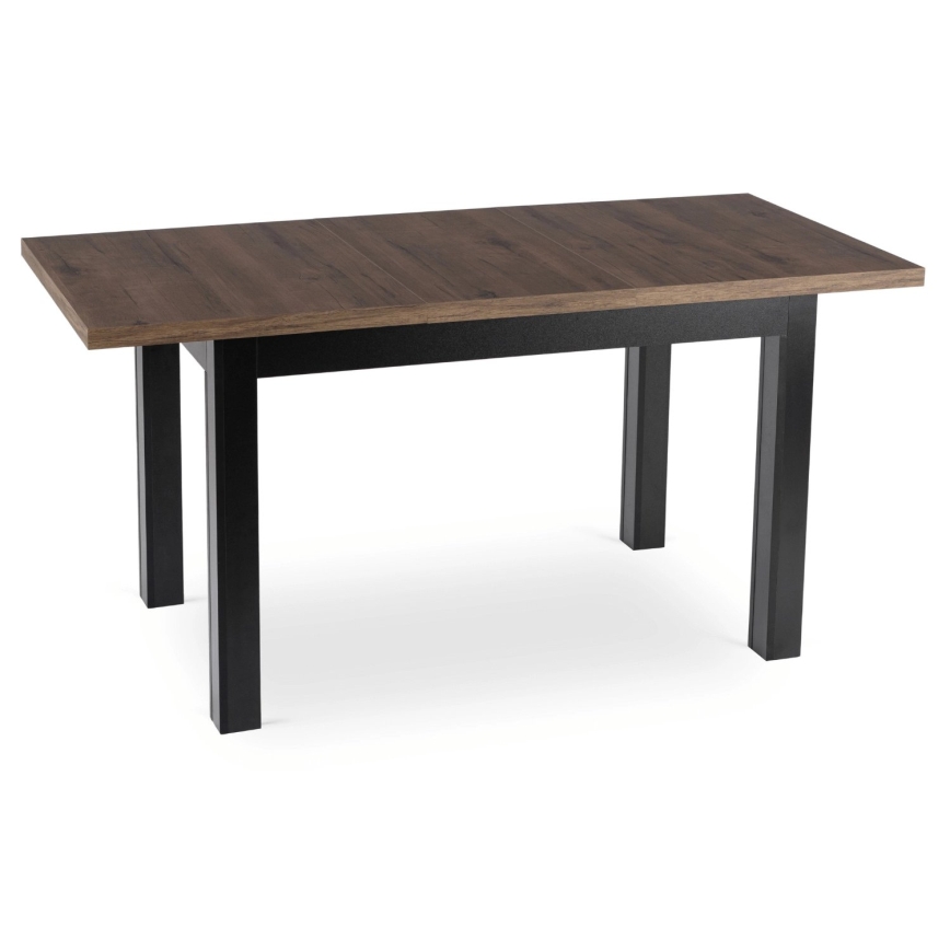 Mesa de jantar extensível DOO 120/160x75 cm macadâmia/preta