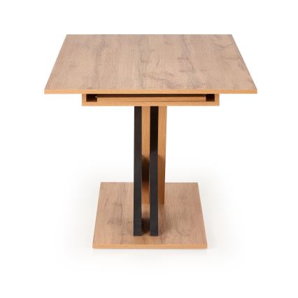 Mesa de jantar extensível DROM 130/175x85 cm carvalho Wotan/preto