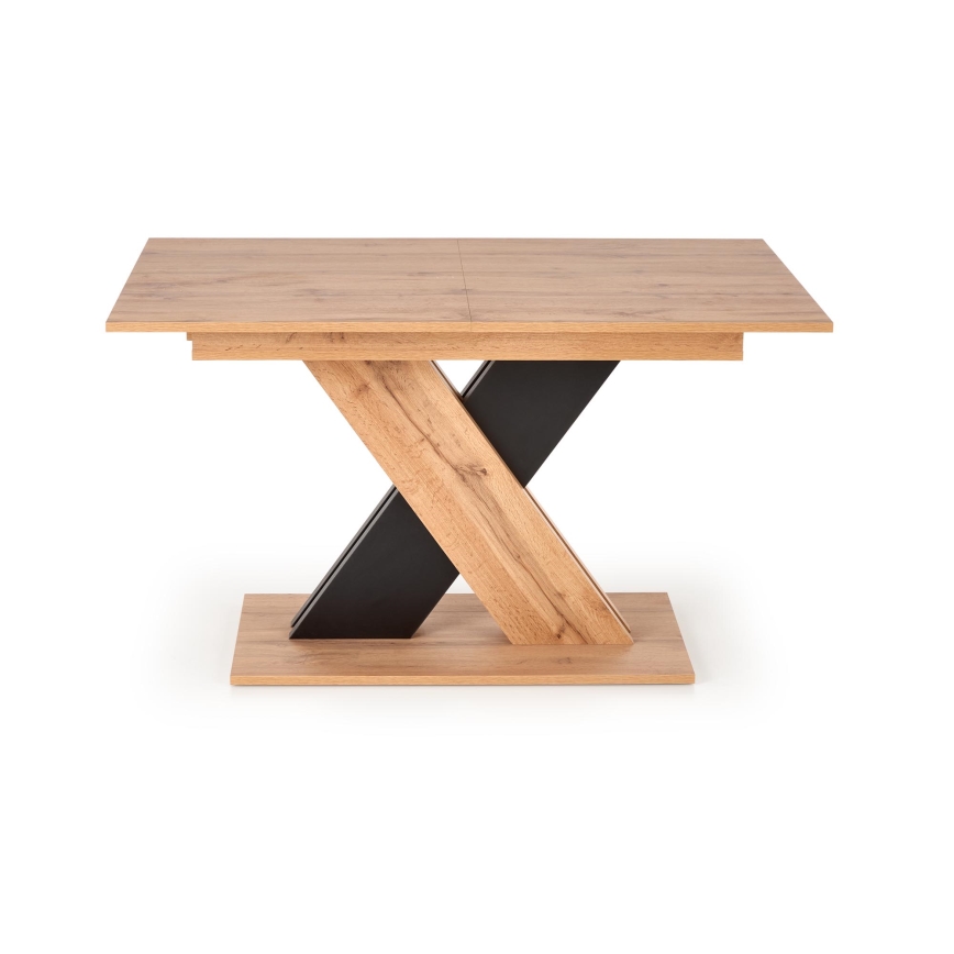 Mesa de jantar extensível DROM 130/175x85 cm carvalho Wotan/preto
