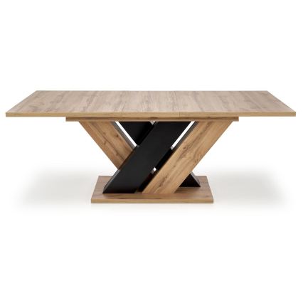 Mesa de jantar extensível DROM 160/200x90 cm carvalho wotan/preto