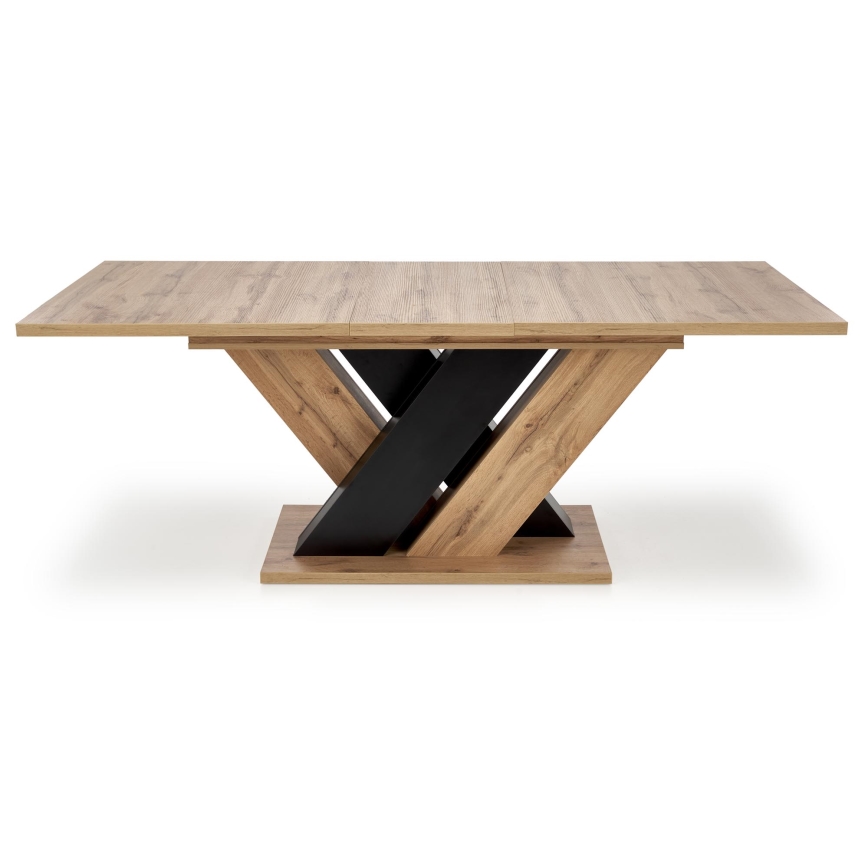 Mesa de jantar extensível DROM 160/200x90 cm carvalho wotan/preto