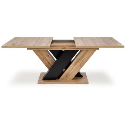 Mesa de jantar extensível DROM 160/200x90 cm carvalho wotan/preto