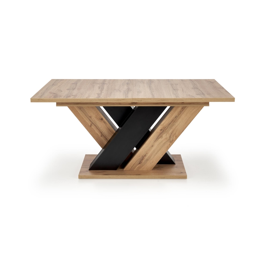 Mesa de jantar extensível DROM 160/200x90 cm carvalho wotan/preto
