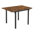 Mesa de jantar extensível ELDUR castanha/preta