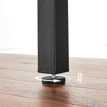 Mesa de jantar extensível ELDUR castanha/preta