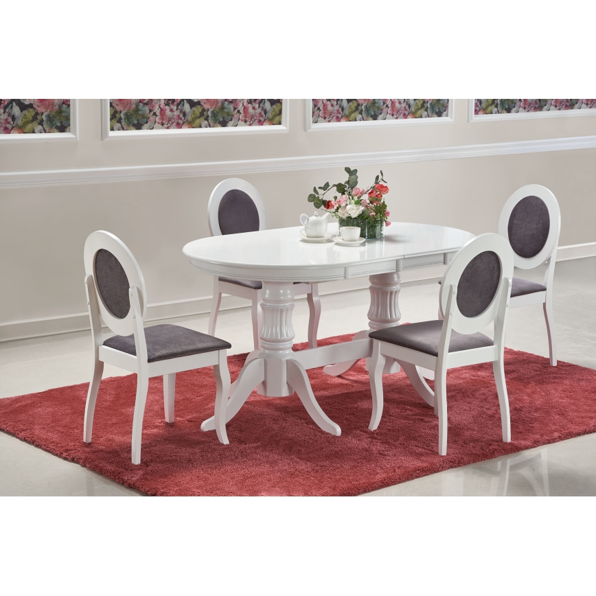 Mesa de jantar extensível FUERTE 150/190x90 cm branca