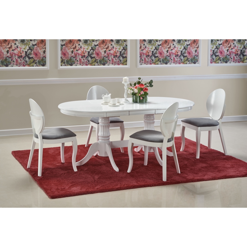 Mesa de jantar extensível FUERTE 150/190x90 cm branca