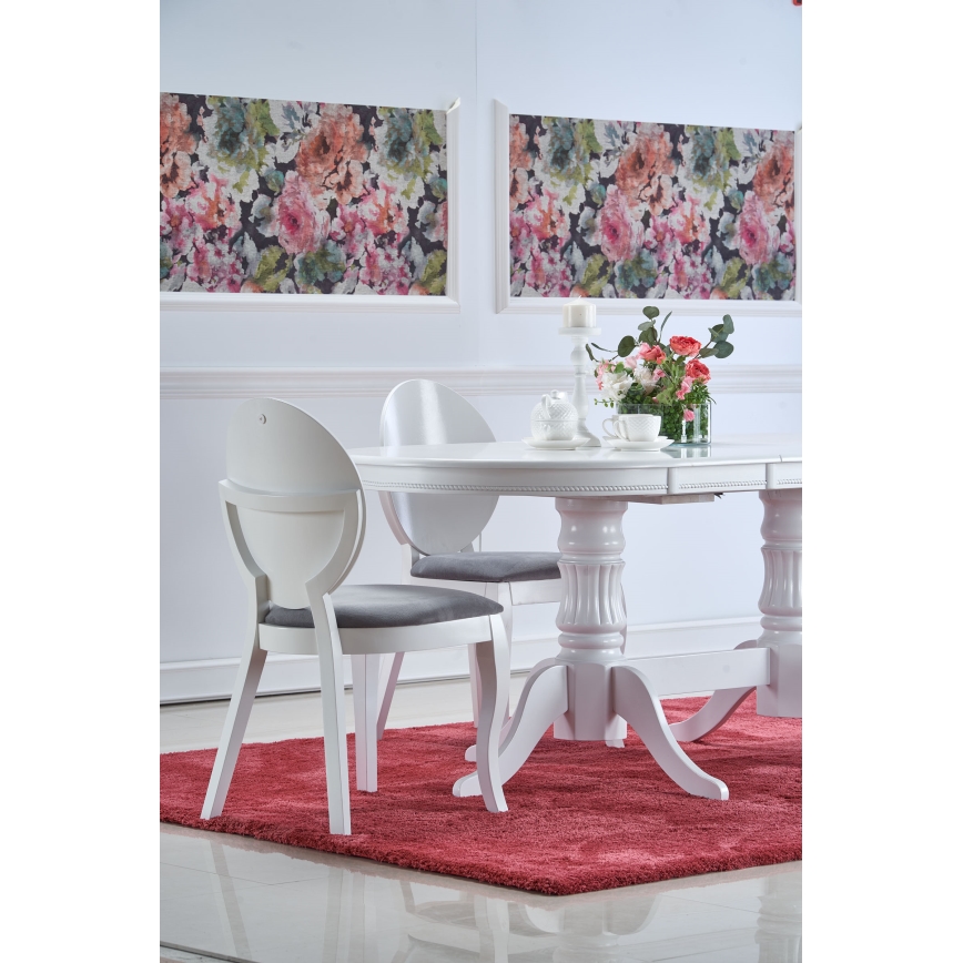 Mesa de jantar extensível FUERTE 150/190x90 cm branca