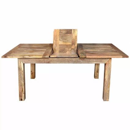 Mesa de jantar extensível HINA 180x90 cm em madeira maciça/mangueira