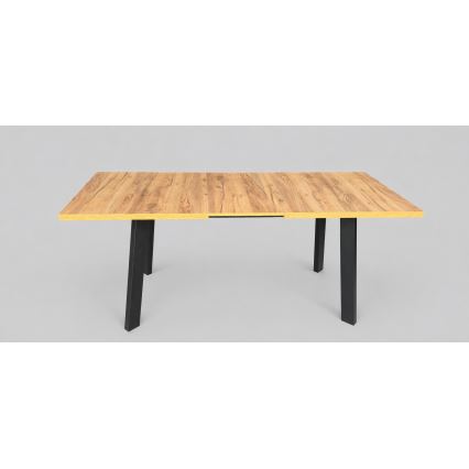 Mesa de jantar extensível KERNO 150/190x80 cm carvalho craft/preta