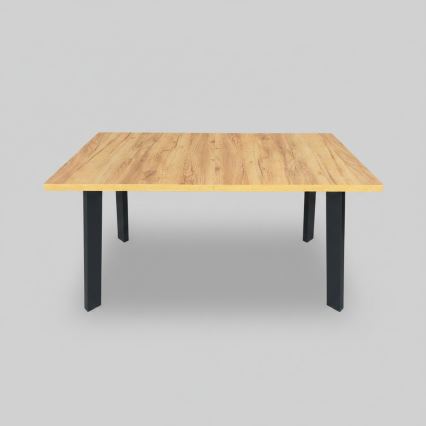 Mesa de jantar extensível KERNO 150/190x80 cm carvalho craft/preta