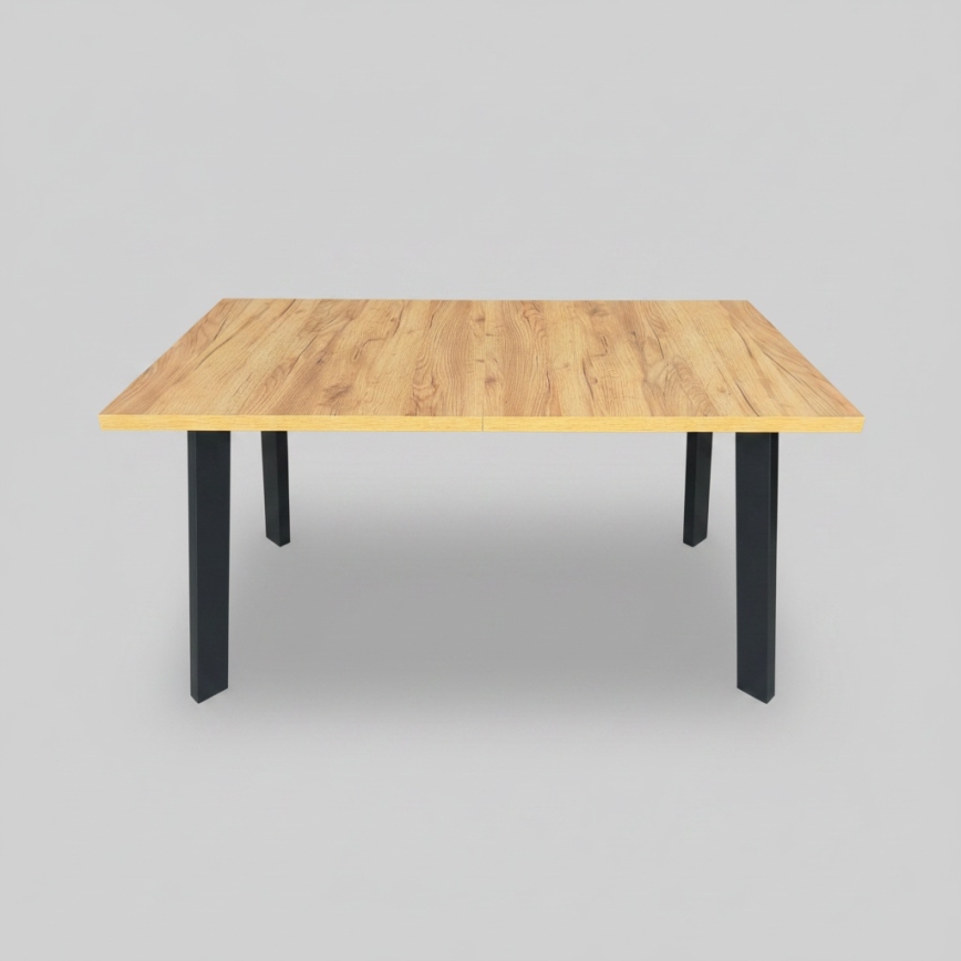 Mesa de jantar extensível KERNO 150/190x80 cm carvalho craft/preta
