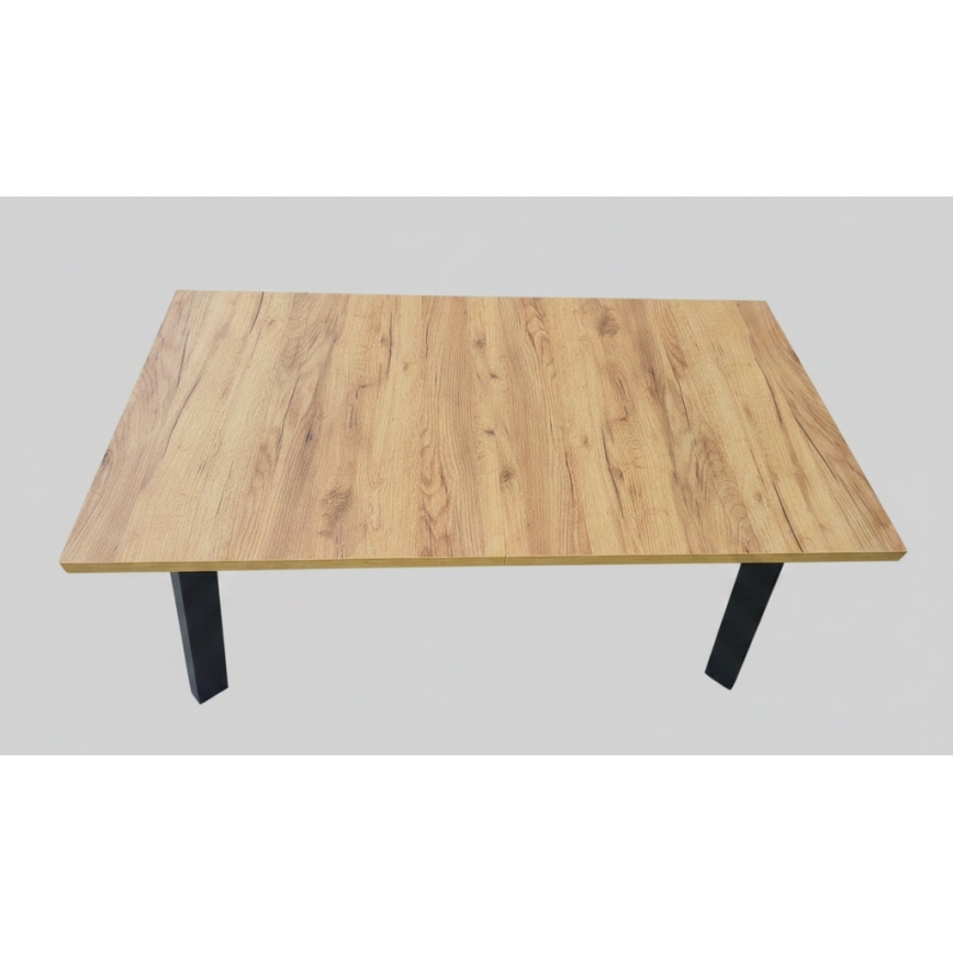 Mesa de jantar extensível KERNO 150/190x80 cm carvalho craft/preta