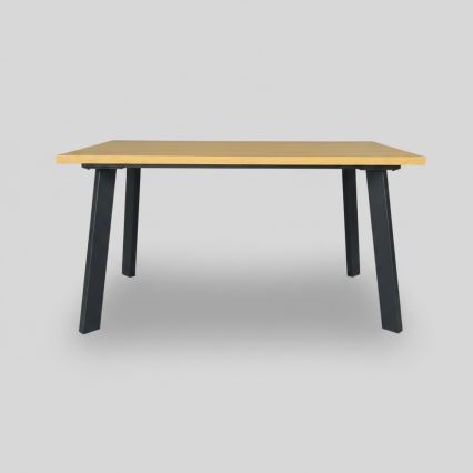 Mesa de jantar extensível KERNO 150/190x80 cm carvalho craft/preta