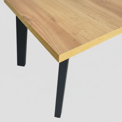 Mesa de jantar extensível KERNO 150/190x80 cm carvalho craft/preta