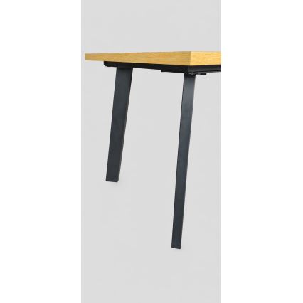 Mesa de jantar extensível KERNO 150/190x80 cm carvalho craft/preta