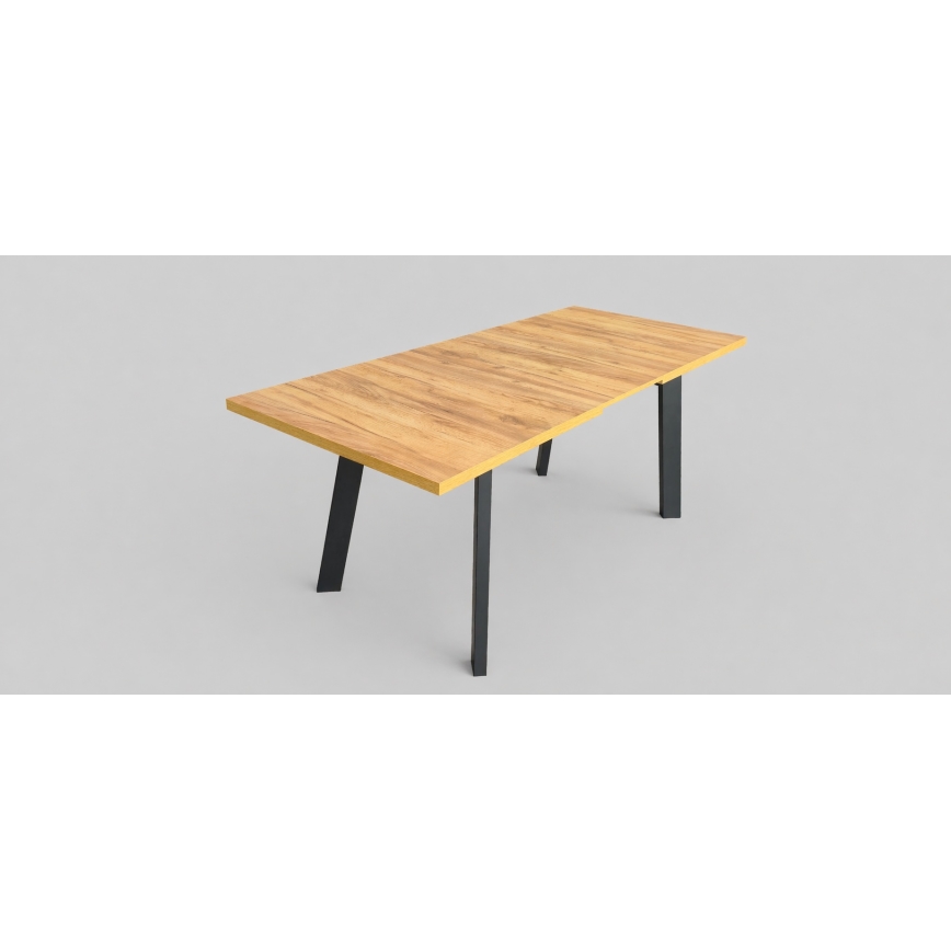Mesa de jantar extensível KERNO 150/190x80 cm carvalho craft/preta
