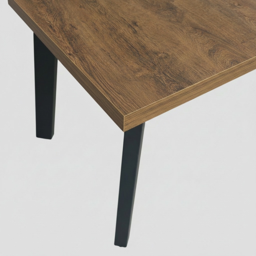Mesa de jantar extensível KERNO 150/190x80 cm carvalho Lefkas/preto