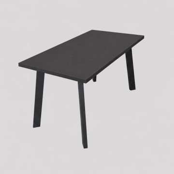 Mesa de jantar extensível KERNO 150/190x80 cm preta
