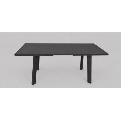 Mesa de jantar extensível KERNO 150/190x80 cm preta