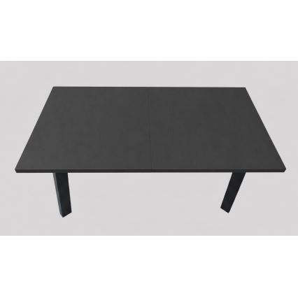 Mesa de jantar extensível KERNO 150/190x80 cm preta
