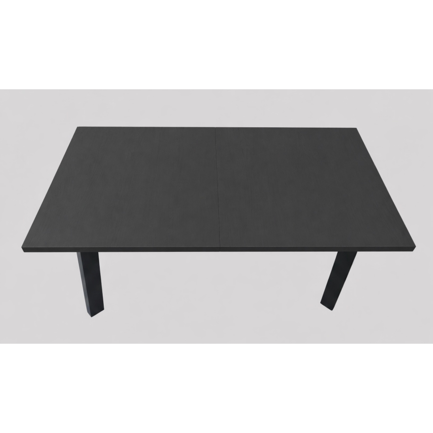 Mesa de jantar extensível KERNO 150/190x80 cm preta