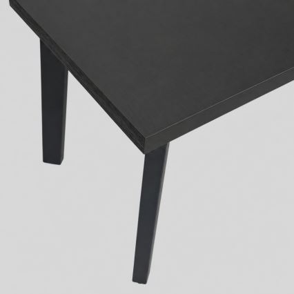 Mesa de jantar extensível KERNO 150/190x80 cm preta