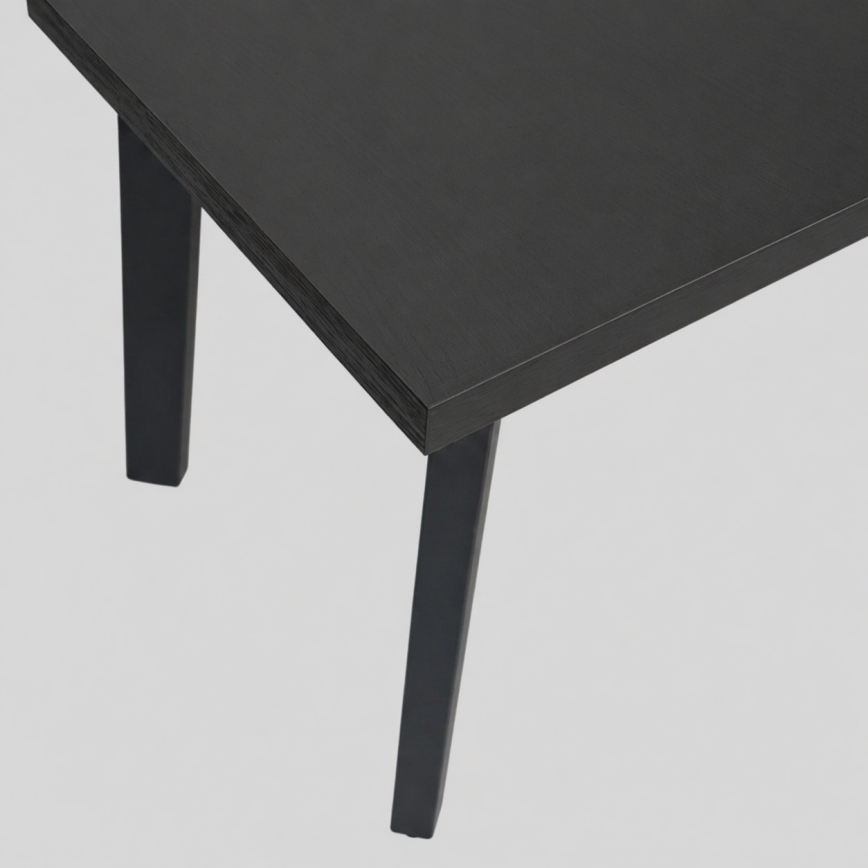 Mesa de jantar extensível KERNO 150/190x80 cm preta