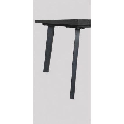 Mesa de jantar extensível KERNO 150/190x80 cm preta