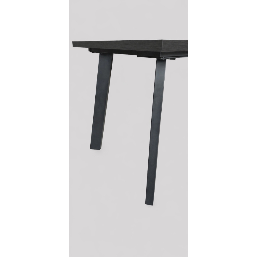 Mesa de jantar extensível KERNO 150/190x80 cm preta