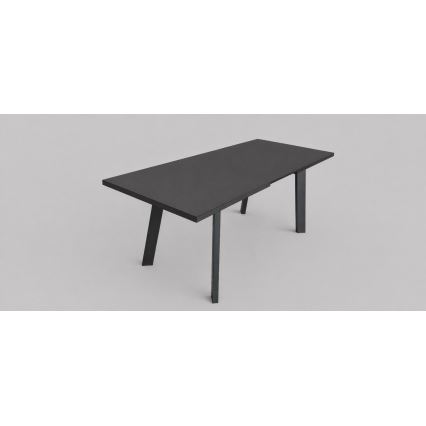 Mesa de jantar extensível KERNO 150/190x80 cm preta
