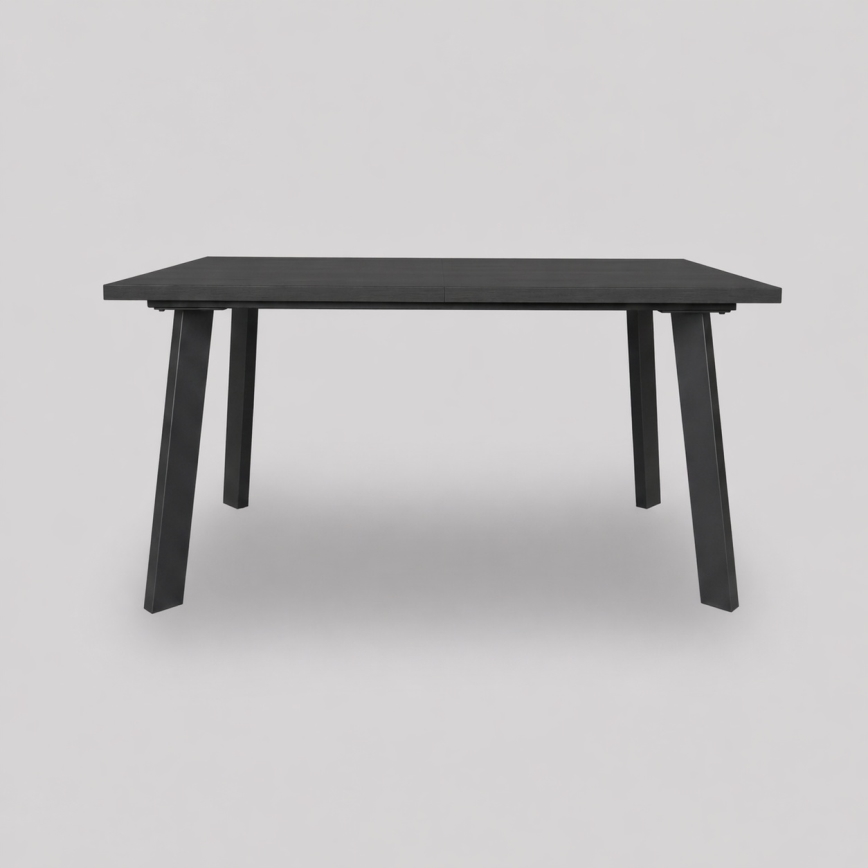 Mesa de jantar extensível KERNO 150/190x80 cm preta