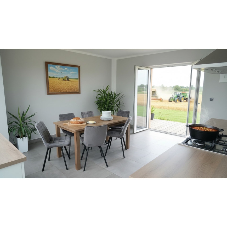 Mesa de jantar extensível LIAM carvalho