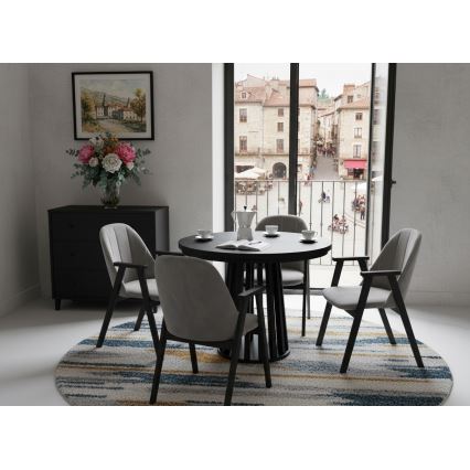 Mesa de jantar extensível NEXUS 100/140 x 77 cm, preta