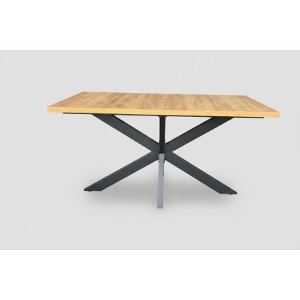 Mesa de jantar extensível SAMLE 150/190x80 cm carvalho craft/preto