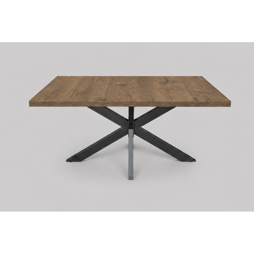 Mesa de jantar extensível SAMLE 150/190x80 cm carvalho Lefkas/preto