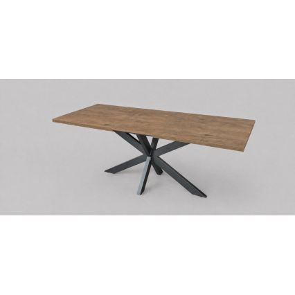 Mesa de jantar extensível SAMLE 150/190x80 cm carvalho Lefkas/preto