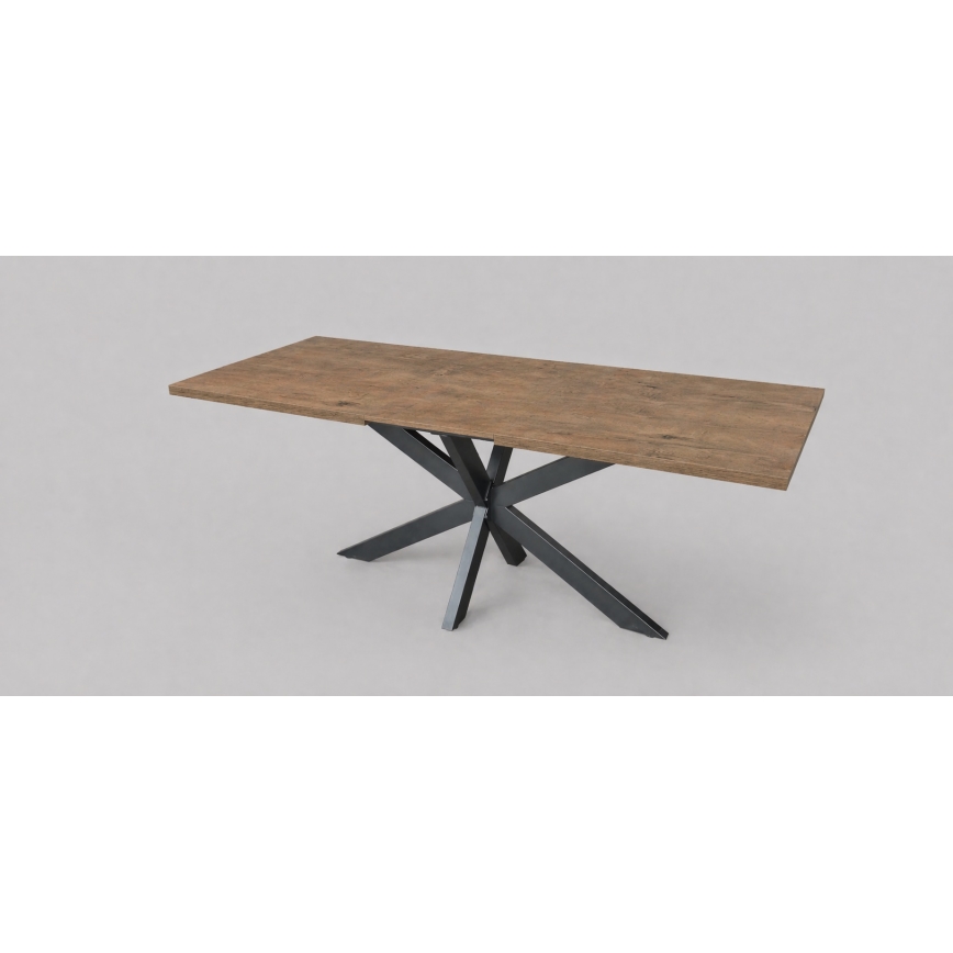 Mesa de jantar extensível SAMLE 150/190x80 cm carvalho Lefkas/preto