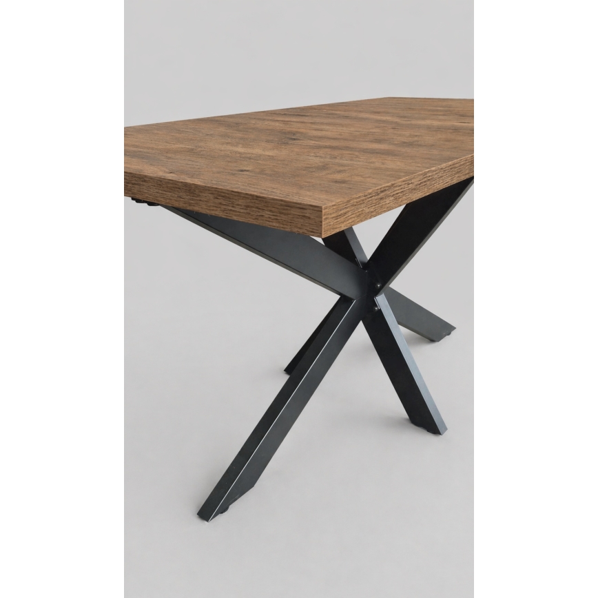 Mesa de jantar extensível SAMLE 150/190x80 cm carvalho Lefkas/preto
