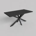 Mesa de jantar extensível SAMLE 150/190x80 cm preta