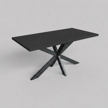 Mesa de jantar extensível SAMLE 150/190x80 cm preta