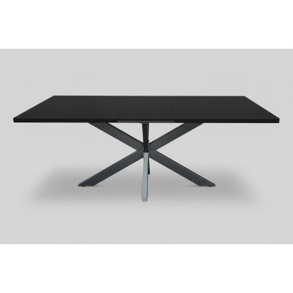 Mesa de jantar extensível SAMLE 150/190x80 cm preta