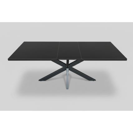 Mesa de jantar extensível SAMLE 150/190x80 cm preta