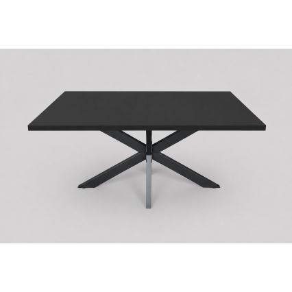 Mesa de jantar extensível SAMLE 150/190x80 cm preta