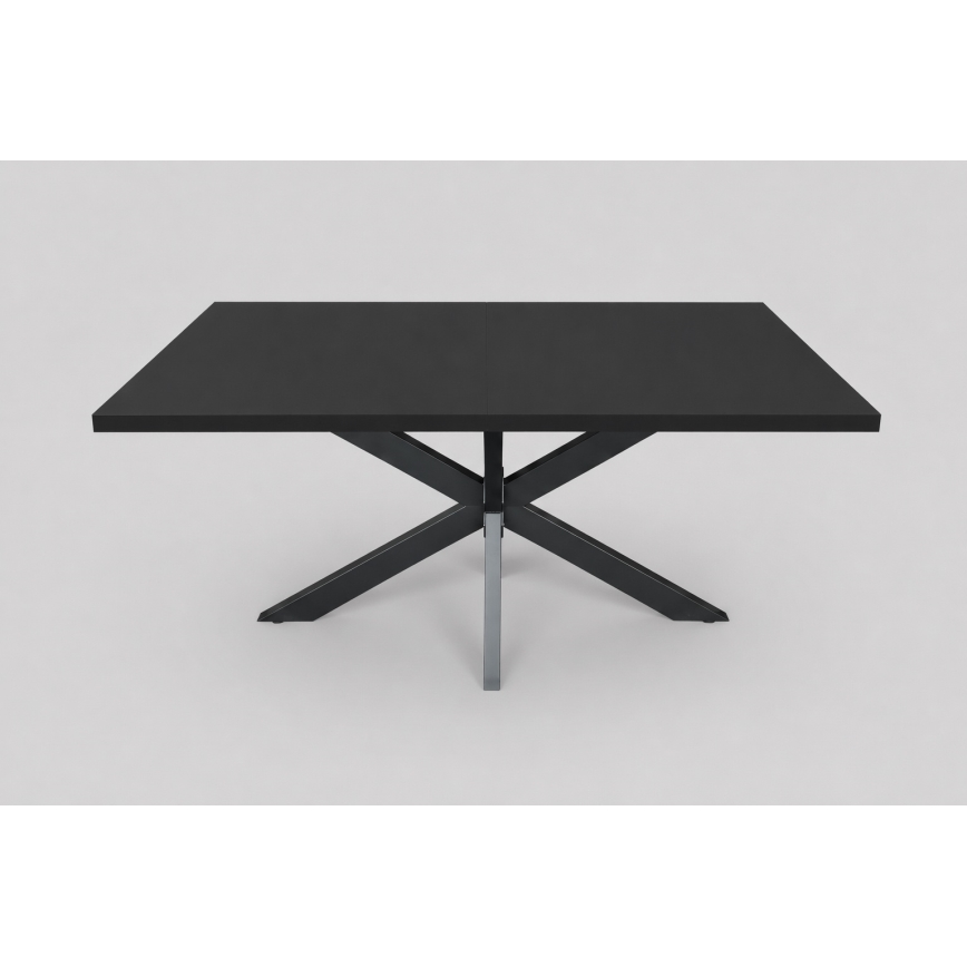 Mesa de jantar extensível SAMLE 150/190x80 cm preta