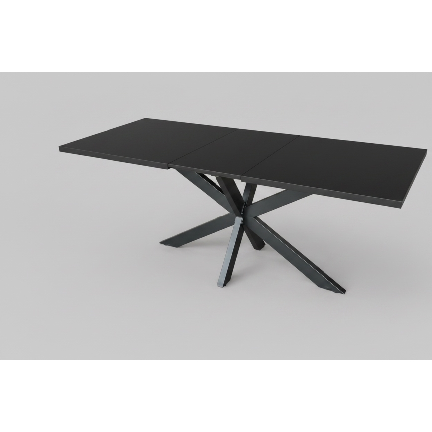 Mesa de jantar extensível SAMLE 150/190x80 cm preta