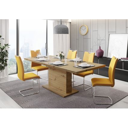 Mesa de jantar extensível STRAP, carvalho artisan