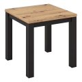 Mesa de jantar extensível ZARO 80/160x80 cm carvalho artisan/preto